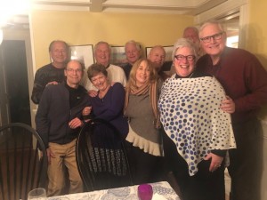 (front row) Jorie Latham,Judy Allerhand Willis, Sue Brown, Jane Pickard and (back row) Paul Willis,Steve Latham, Rod Brown, Colin Brown, Dave Olson, Dace Olson, Doug Pickard